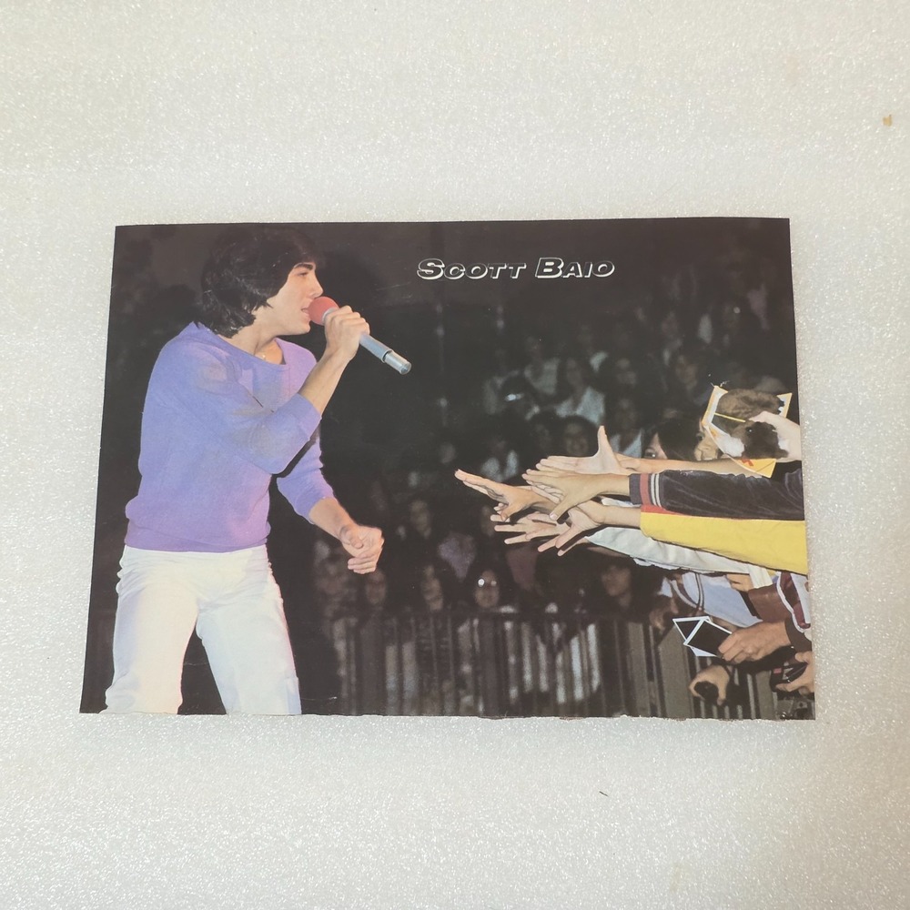 Scott Baio Singing to Crowd Vintage 8x10 Color Poster Magazine Clipping 1980s